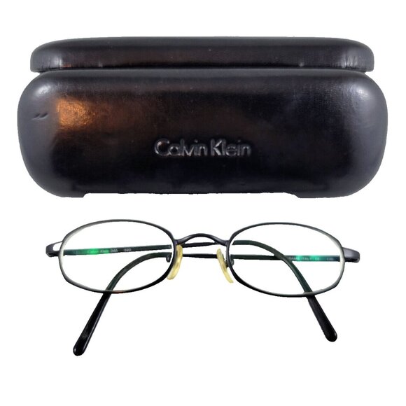 Calvin Klein Eyeglasses Frames CK 346 590 Metal Italy Case Used Read - Picture 1 of 10